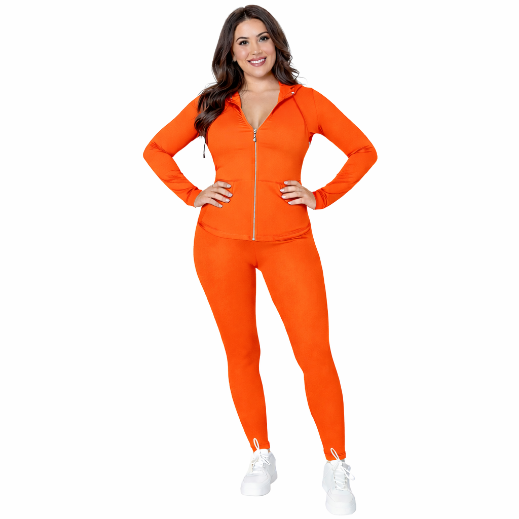 Women's Plus Size Tracksuit - Zip Hoodie and Leggings