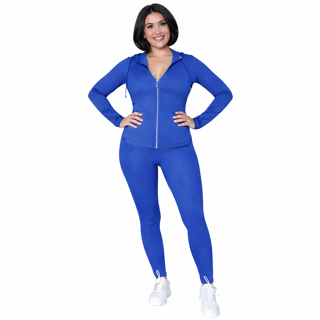 Women's Plus Size Tracksuit - Zip Hoodie and Leggings