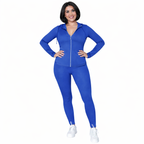 Women's Plus Size Tracksuit - Zip Hoodie and Leggings