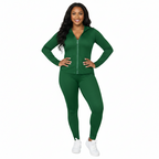 Women's Plus Size Tracksuit - Zip Hoodie and Leggings