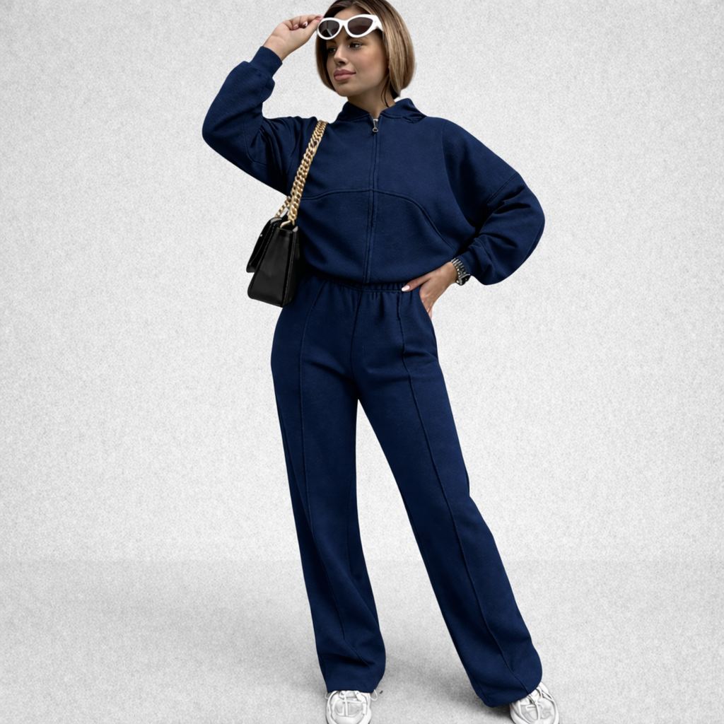 Women's Two-Piece Set | Cardigan Jacket + Streetwear Pants