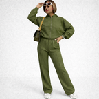 Women's Two-Piece Set | Cardigan Jacket + Streetwear Pants