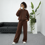 Women's Two-Piece Set | Cardigan Jacket + Streetwear Pants