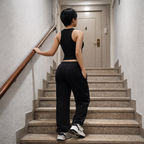 Women's Sport Set – Sleeveless Tank Top and Straight-Leg Trousers