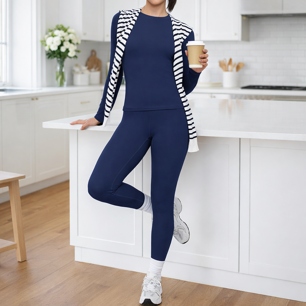 Set Sportivo Aderente Maniche Lunghe - Completo Due Pezzi