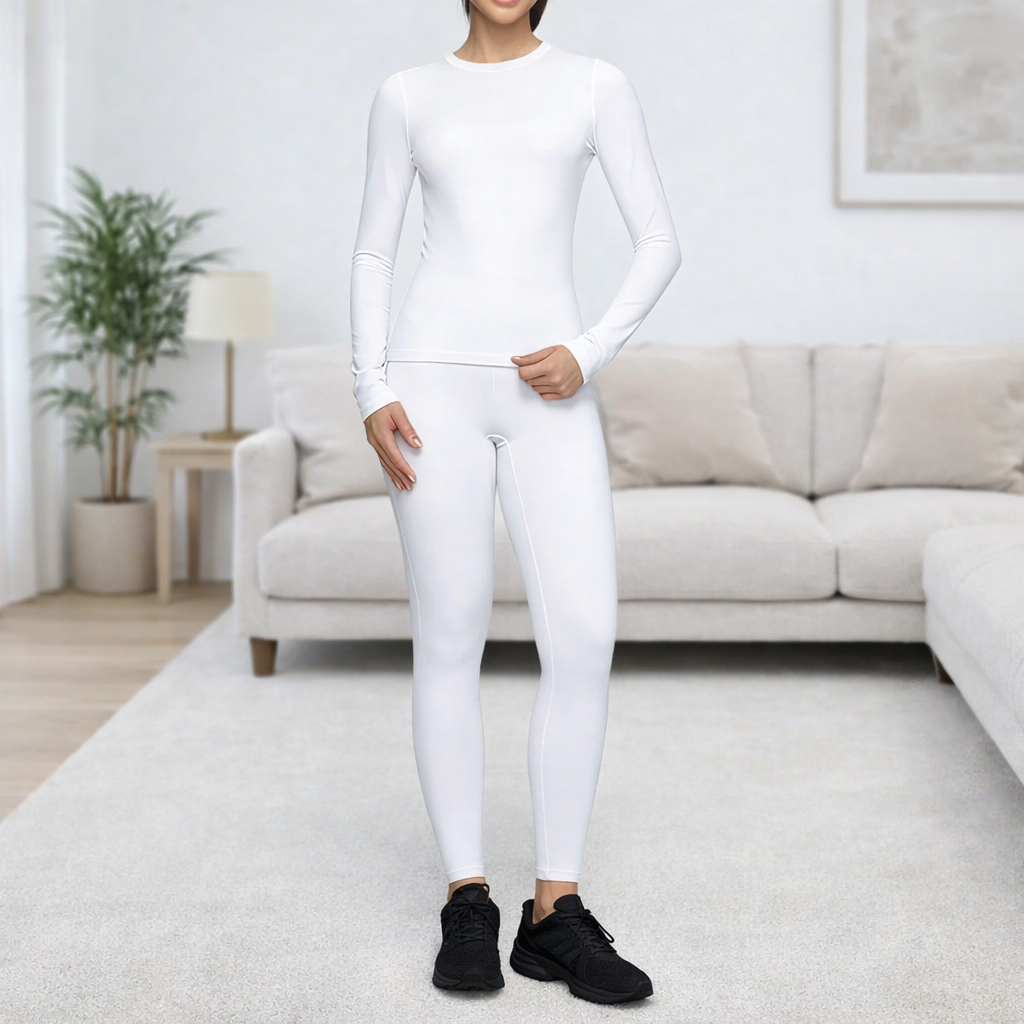 Women's Fitted Sports Set – Long Sleeve Top and Leggings