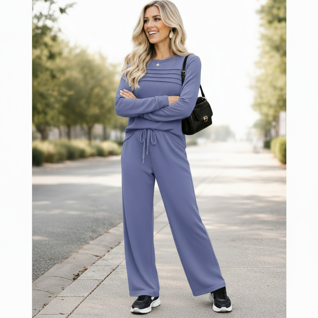 Women's Casual Loose Set – Long Sleeve Top and Pants