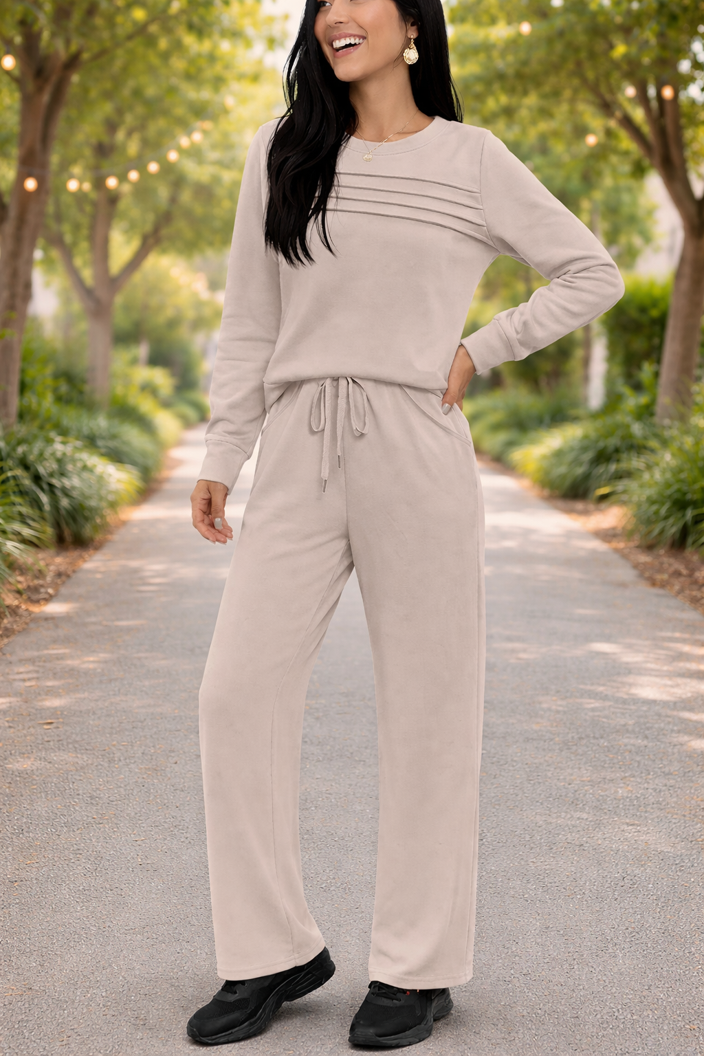 Set Casual Donna Maniche Lunghe - Completo Due Pezzi Loose