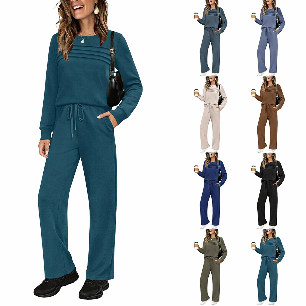 Set Casual Donna Maniche Lunghe - Completo Due Pezzi Loose