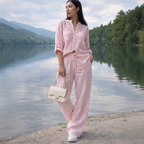 Women's Linen and Cotton Set – Shirt and Palazzo Trousers | Lynoro