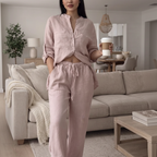 Women's Linen and Cotton Set – Shirt and Palazzo Trousers | Lynoro