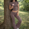 Completo Donna 2 Pezzi - Top Maniche 3/4 e Pantaloni Wide-Leg
