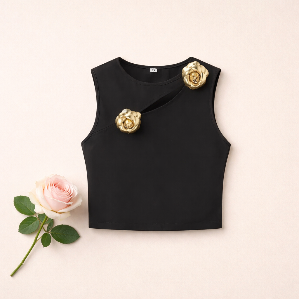 Completo Donna 2 Pezzi - Top Maglia Senza Maniche e Gonna Lunga Vita Alta