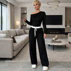 Women's 2-Piece T-shirt and Wide-Leg Pants Set Casual Chic