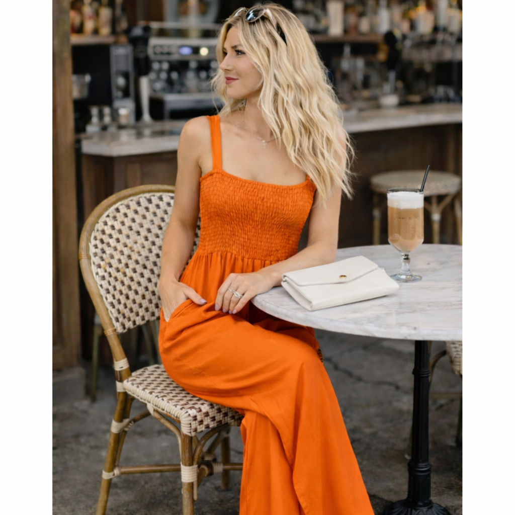 Jumpsuit Donna Casual con Tasche - Pantaloni Larghi Stile Vacanza Multicolore