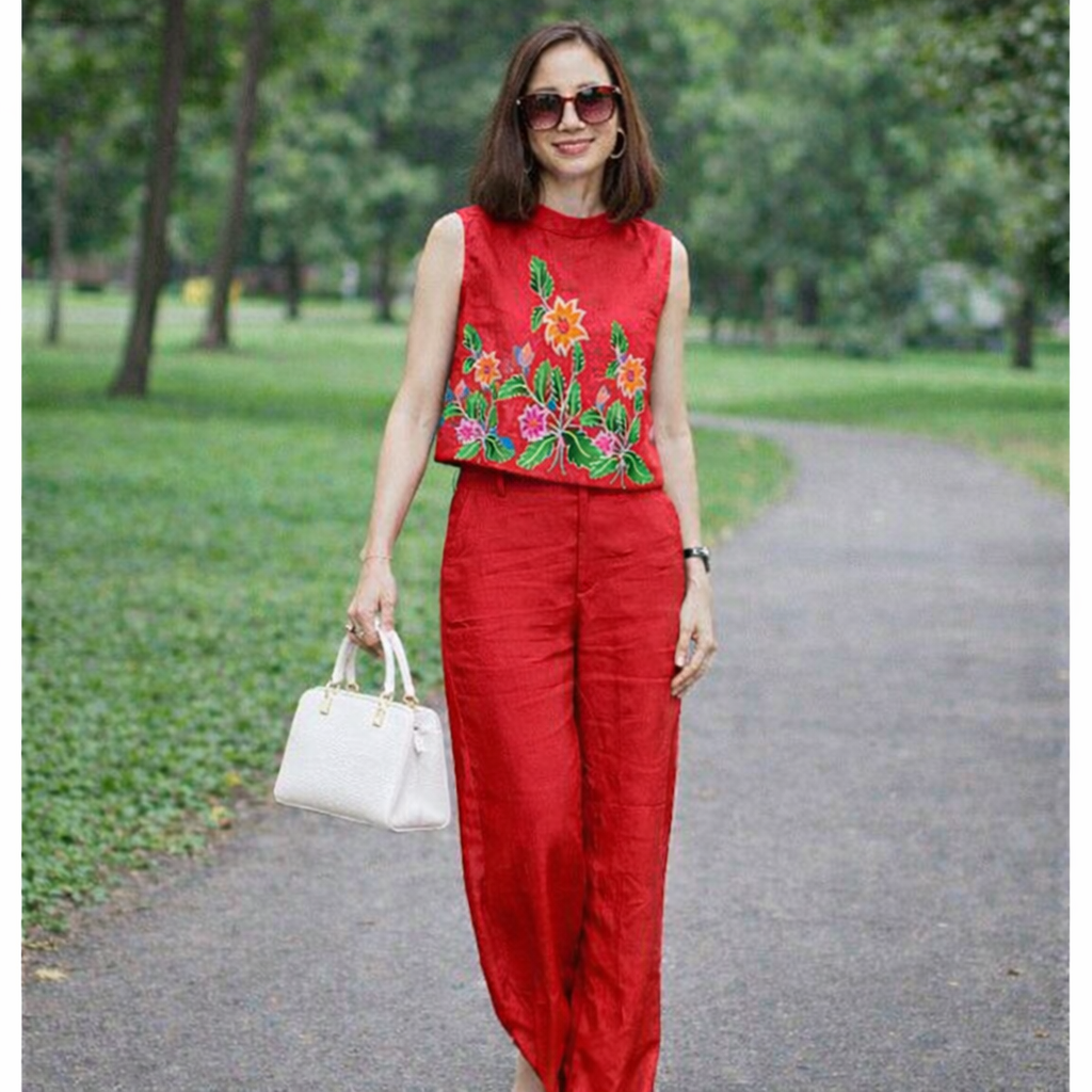 Completo Donna 2 Pezzi - Top Senza Maniche Stampa Floreale e Pantaloni Estate