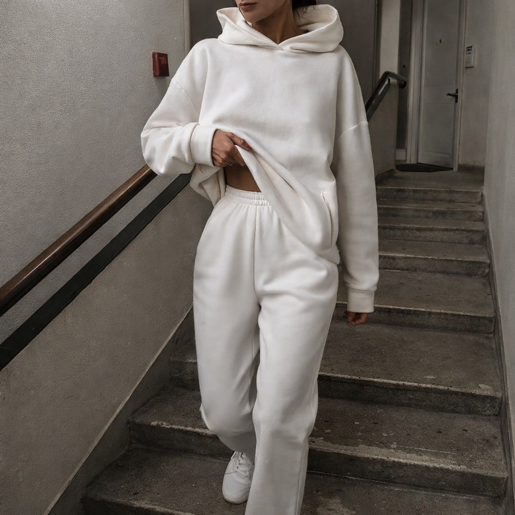 Women's Sports Outfit - Hoodie and Pants