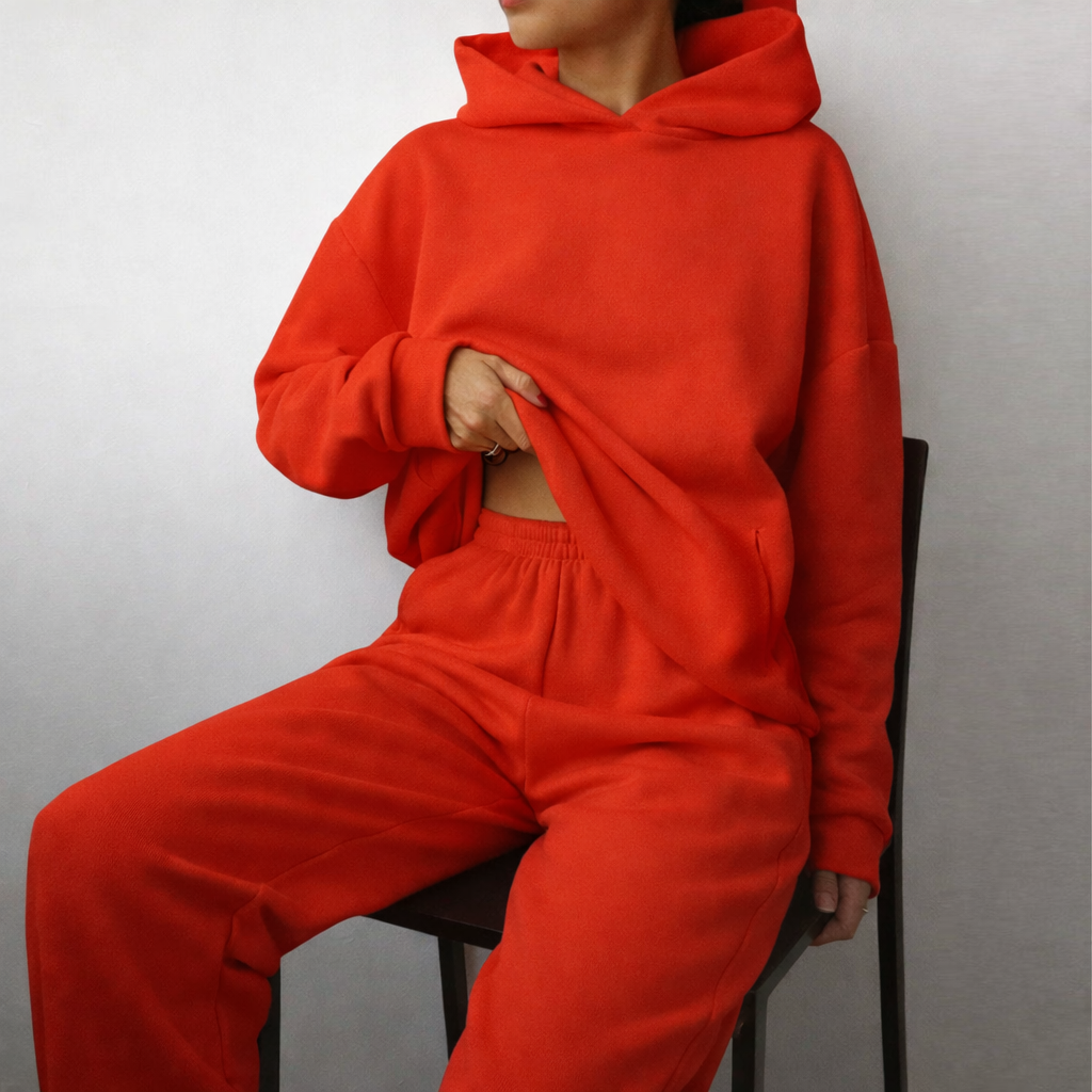 Women's Sports Outfit - Hoodie and Pants