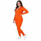 Women's Plus Size Tracksuit - Zip Hoodie and Leggings
