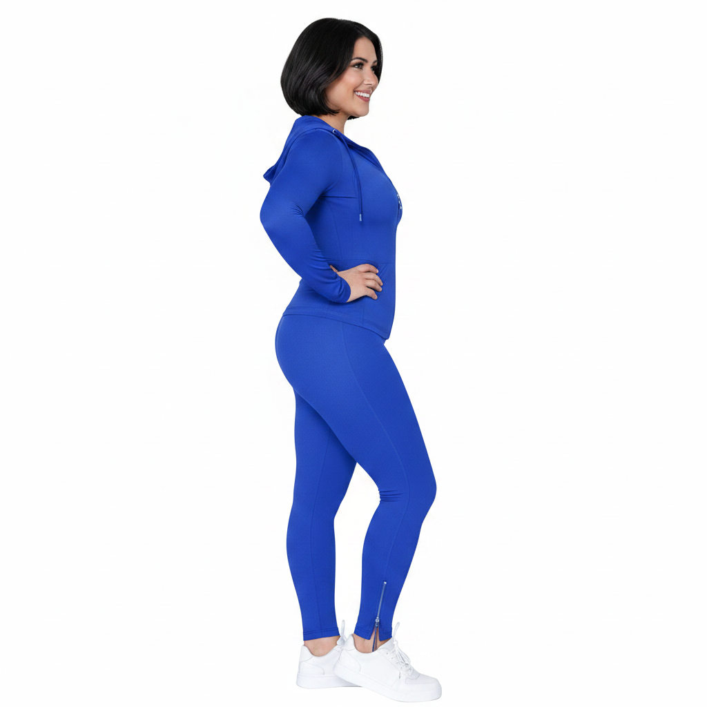 Women's Plus Size Tracksuit - Zip Hoodie and Leggings