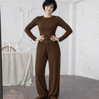 Women's 2-Piece Set – Top and Wide-Leg Pants