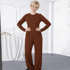 Women's 2-Piece Set – Top and Wide-Leg Pants