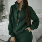 Women's Sportswear Set – Zip-Up Sweatshirt and Pants