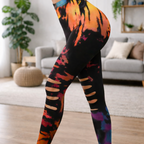 Women's Tie Dye Sports Leggings – High Waisted Multicolor