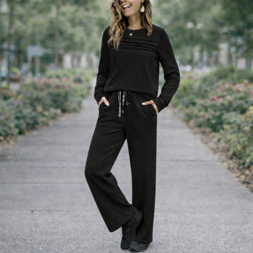 Women's Casual Loose Set – Long Sleeve Top and Pants
