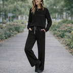 Women's Casual Loose Set – Long Sleeve Top and Pants