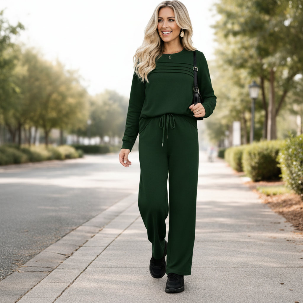 Women's Casual Loose Set – Long Sleeve Top and Pants