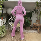 Women's Hooded Sweatshirt Set - Two-Piece Outfit