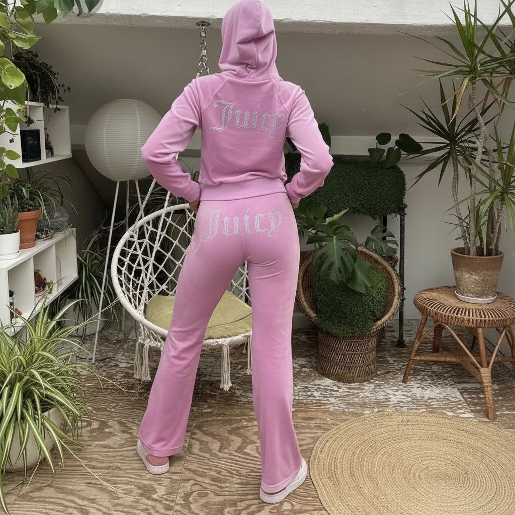 Women's Hooded Sweatshirt Set - Two-Piece Outfit