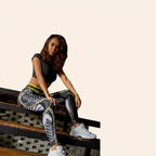 Women's Printed Yoga Leggings - Colorful Fitness and Dance