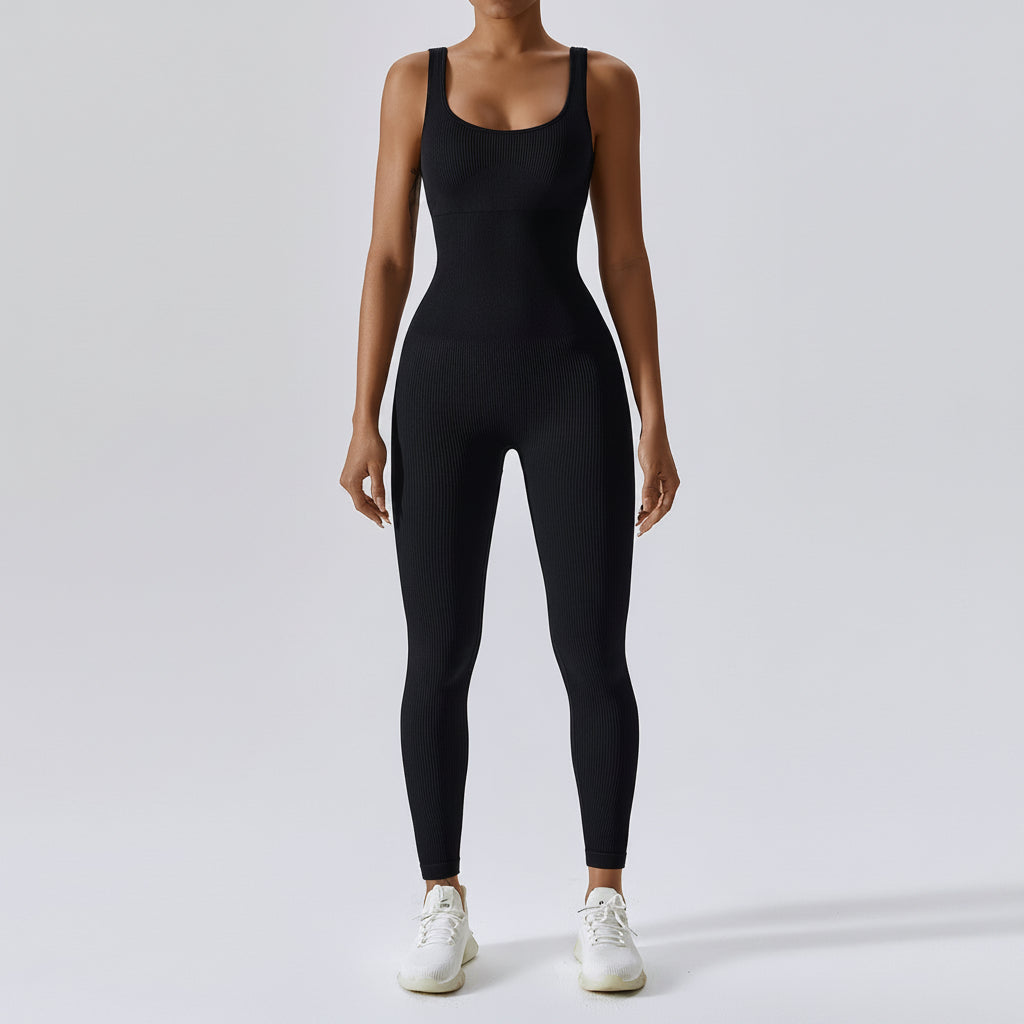 Women's Seamless Yoga Jumpsuit – Fitted Sports Jumpsuit