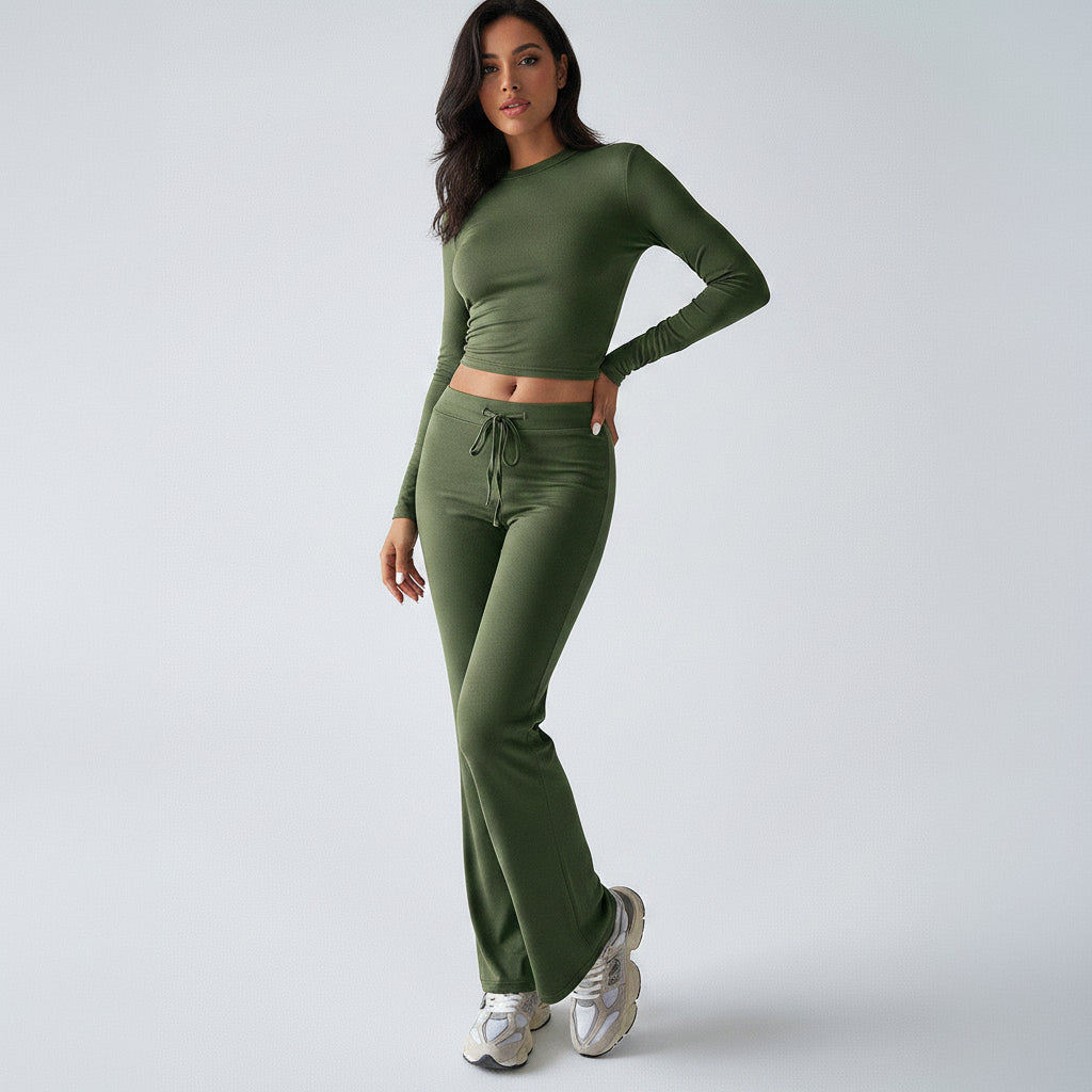 Women's Sports Set - Yoga Top and Pants