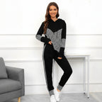 Women's Tracksuit – Spliced Hoodie and Pants