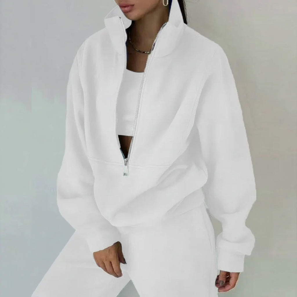 Women's Sportswear Set – Zip-Up Sweatshirt and Pants