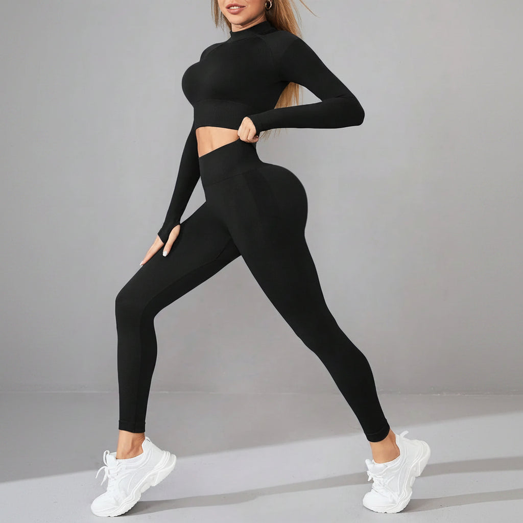 Women's 2-Piece Sport Set – Long Sleeve Top and Matching Leggings | Lynoro