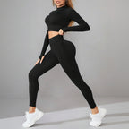 Women's 2-Piece Sport Set – Long Sleeve Top and Matching Leggings | Lynoro