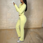 Women's Yoga Set - Long Sleeve Jacket and Tight Leggings