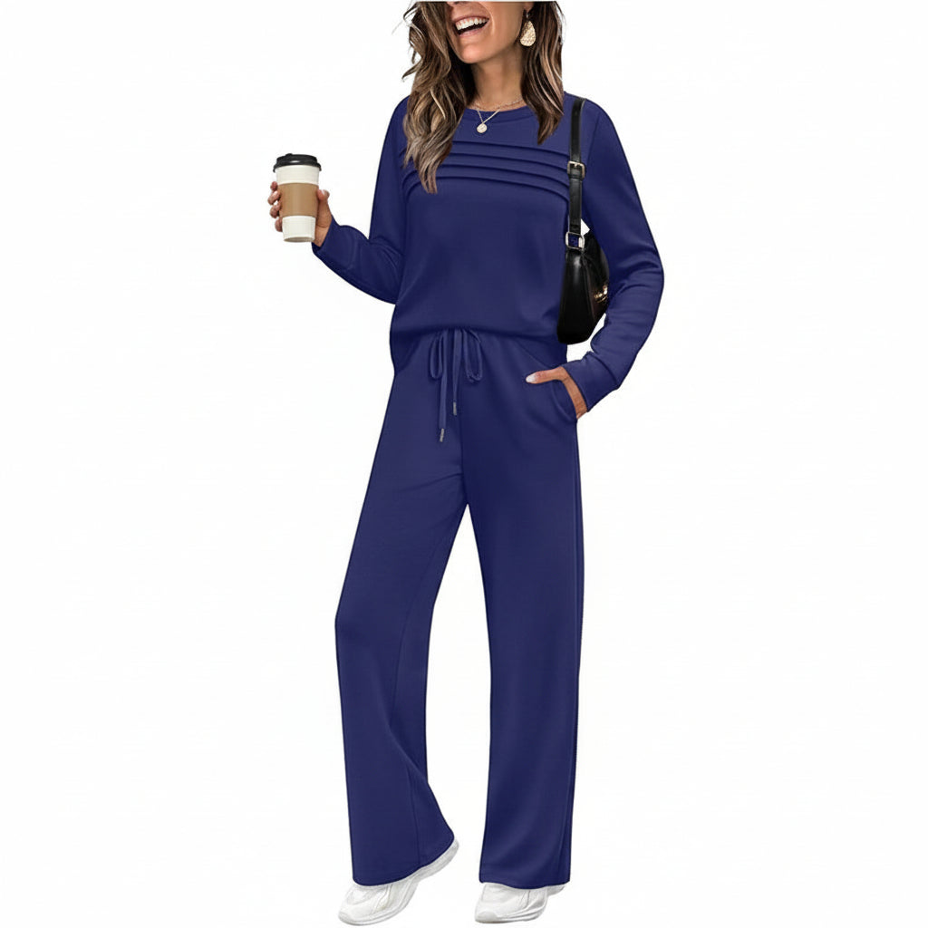 Women's Casual Loose Set – Long Sleeve Top and Pants