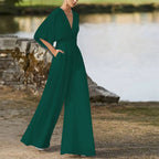 Jumpsuit donna verde vista completa