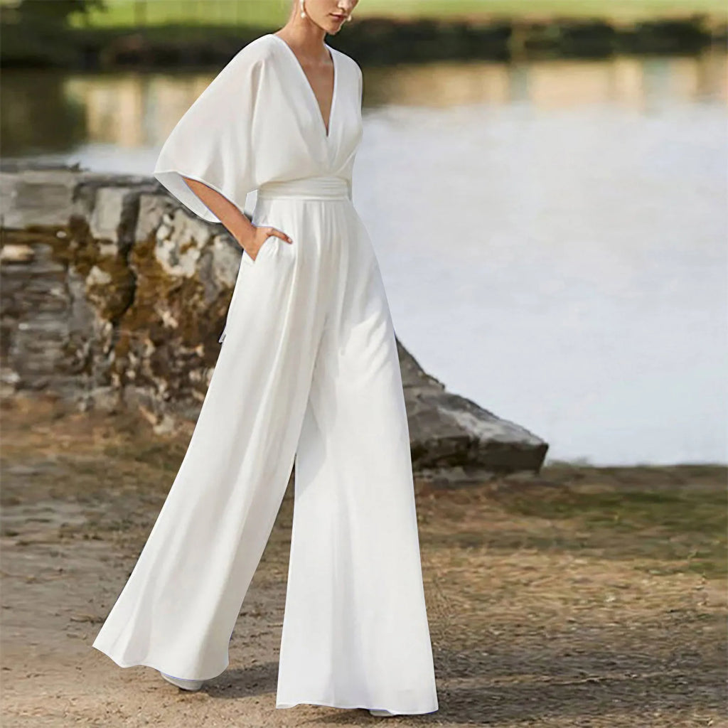 Jumpsuit donna bianco variante