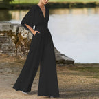 Jumpsuit donna nero vista frontale