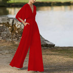 Jumpsuit donna rosso vinaccia variante