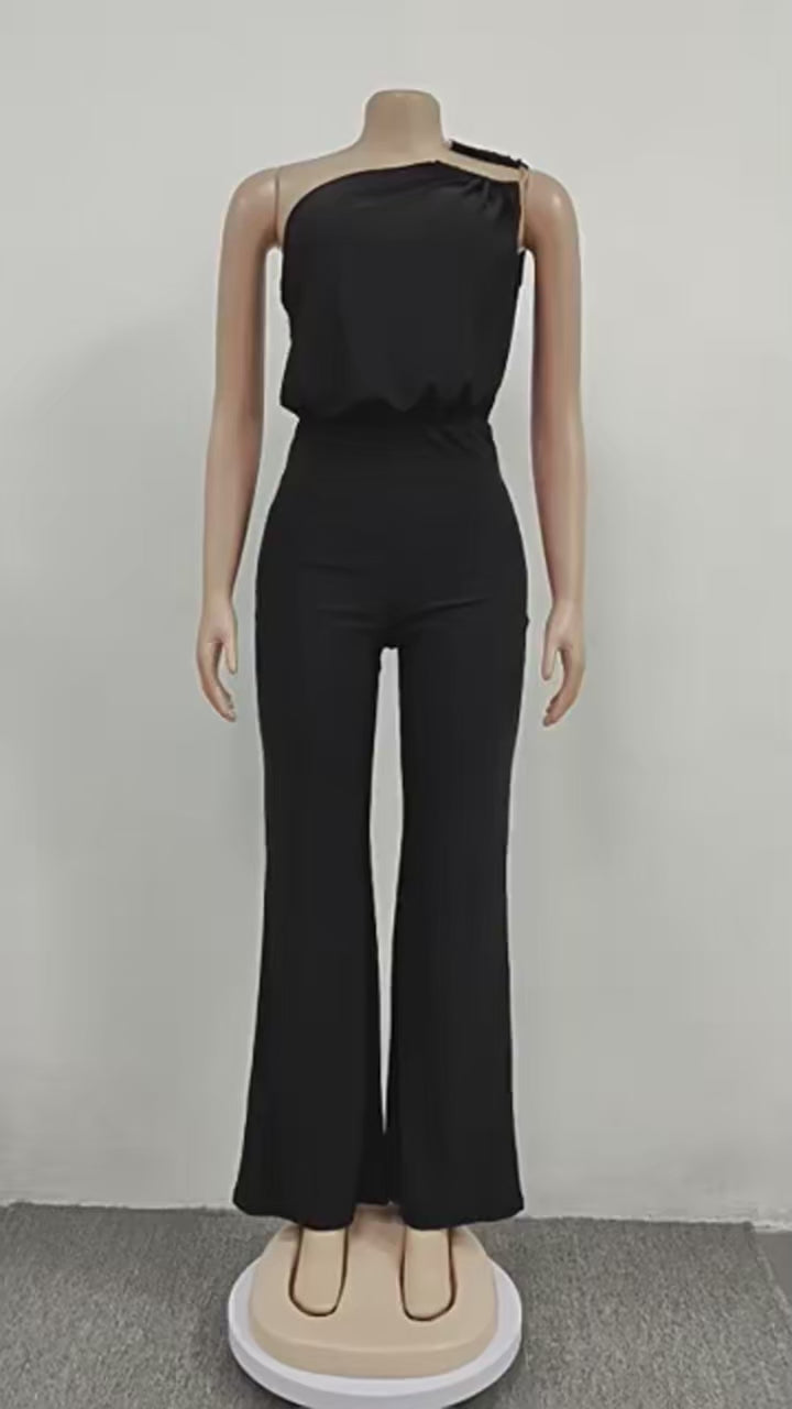 Jumpsuit donna senza spalline gamba larga - video presentazione prodotto